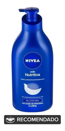 Crema Corporal Nivea Milk Nutritiva Piel Extra Seca 1 Litro 