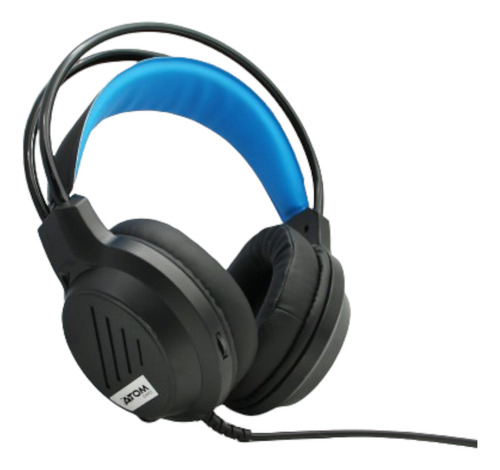Audifonos Diadema Gamer Alámbricos Atom Games Azul Azul