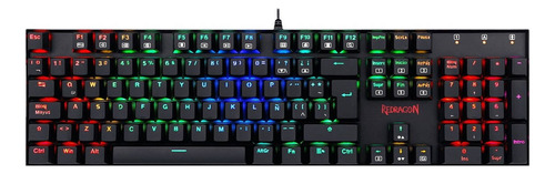 P Teclado Redragon Mitra K551 Rgb Switch Red Spa - Black