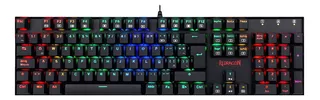 P Teclado Redragon Mitra K551 Rgb Switch Red Spa - Black