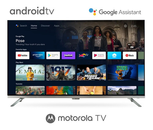 Smart Tv Motorola Android Tv 55 Uhd 4k Hdr + Comando De Voz