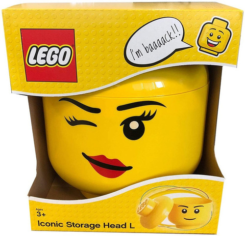 Lego Storage Caja Decorada Organizadora Cabeza Grande Guiño