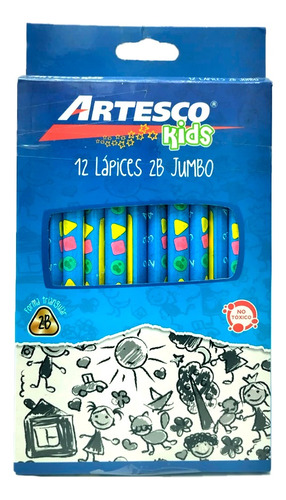 Lápiz Jumbo Artesco Tirangular Caja X12