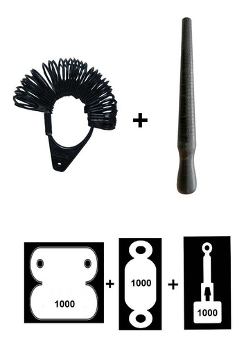 Aneleira + Medidor De Anel - Kit 02 Plástico + Etiquetas