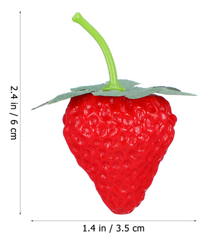 50 Unidades De Fresas Artificiales, Fresas Falsas