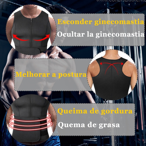 Hombre Sudor Sauna Chaleco Faja Shaper Quemar Grasa
