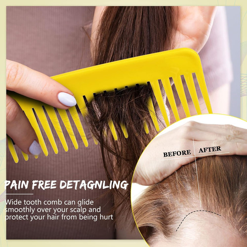 Large Hair Detangling Comb Wide Tooth Comb For Curly Hair Ah