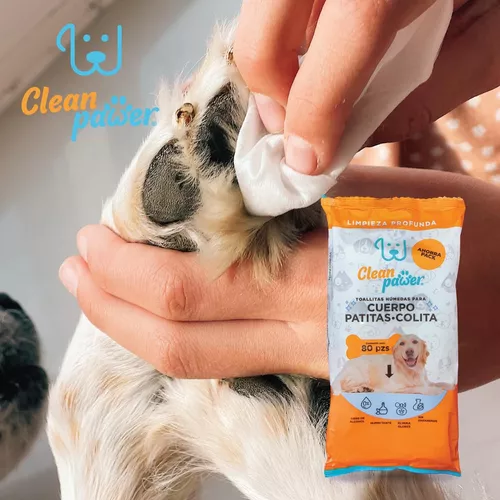 Toallitas Húmedas para Perro Clean Pawer Cuerpo, Patitas y Colita 80 Pzas