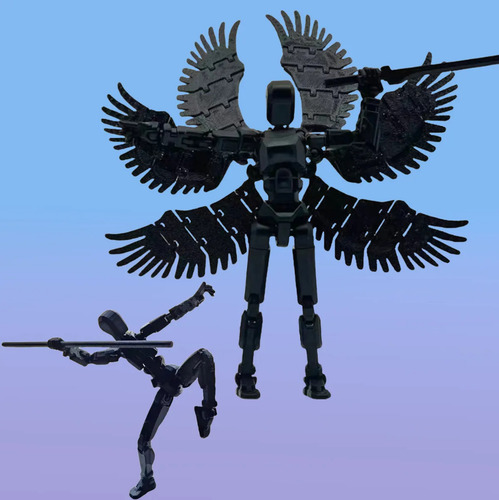 Aoli Juego De 2 Lucky Dummy T13 Figure, Robot Multiarticulado Impreso Pvc 3d, Titan 13 Action Figure, Maniquí Modelo De Actividad Cuerpo Completo, Decoraciones De Escritorio