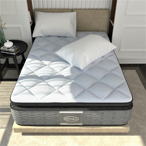 Imagen 3 de 6 de Colchón Matrimonial America Smart Confort+2almohadas+ Envió