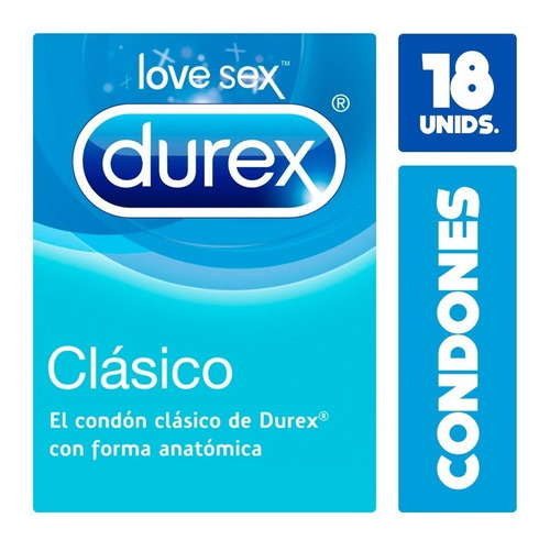 Durex Clásico, 18 Condones De Látex