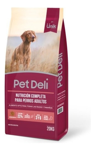 Alimento Balanceado Perros Adultos Pet Deli 20kg By Unik