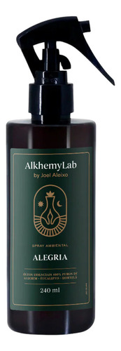 Spray Ambiental Com Óleos Essenciais 100% Puro Alegria 240ml