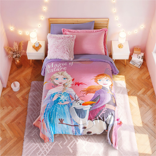 Cobertor Ultrasuave Individual Frozen Magic Concord Color Lavanda