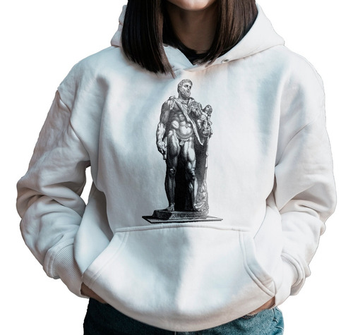 Sudadera Con Gorro Hércules Grecia Roma Diseño Lápiz Dios