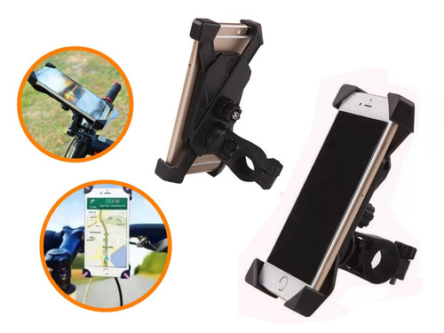 Imagen 1 de 8 de Soporte Celular Bicicleta Moto iPhone 6 Samsung J7 Huawei