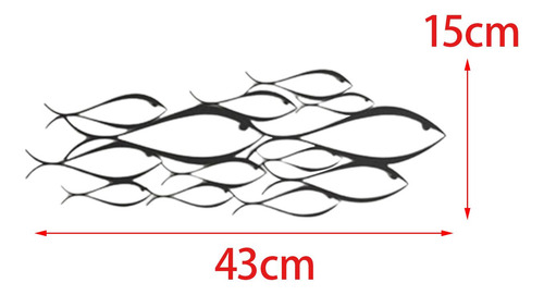 Escultura De Pared De De Metal, Adorno Decorativo 43cmx15cm