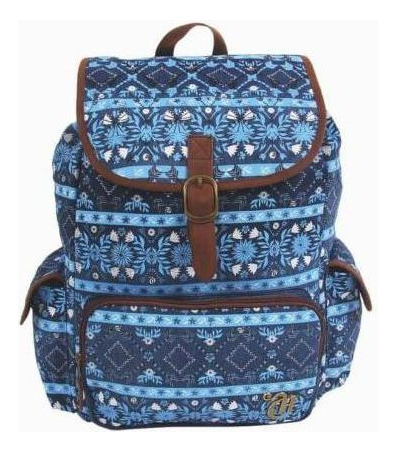 Mochila Escolar Costa Capricho Azul Estampada Dermiwil 10992