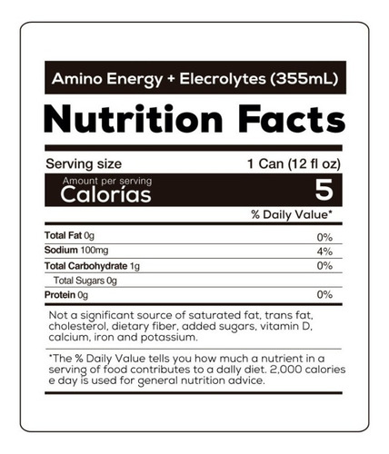 Imagen 2 de 3 de Amino Energy 12 Latas Cafeina+ Electrolitos - Tienda Fisica