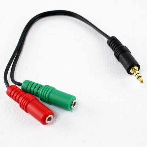 Cable Mini Plug 3.5mm 4 Contacto A X2 H Microfono Audio