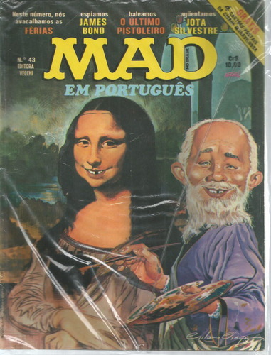 Mad N° 43 - Em Português - Editora Vecchi - Formato 20,5 X 27 - Capa Mole - Bonellihq Cx442 H18