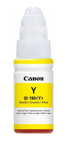 Botella De Tinta Canon Gi-190y - Amarillo P/ G2100, 3100