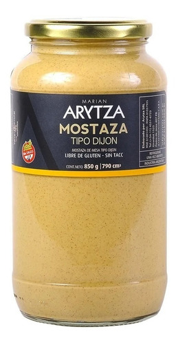 Arytza Mostaza Dijon 850gr Libre De Gluten Sin Tacc