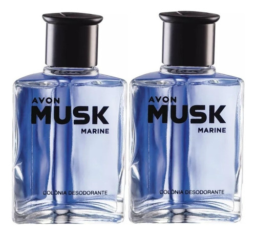 Avon Colonia Musk Marine Masculino 90ml 02 Unidades