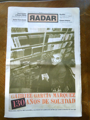 Gabriel García Márquez - 130 Años De Soledad. Revista Radar