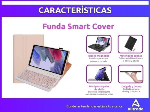 Imagen 4 de 9 de Funda Para Samsung A8 2021 Teclado Y Mouse Magnetica Xinua