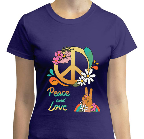 Playera Diseño Amor Y Paz - Peace And Love