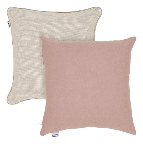 Kit 2 Capas De Almofada Quadrada Eco Tecido Cinza 43x43cm