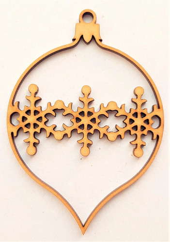 7 Esferas Copos 20cm Adorno Navidad, Mdf, Corte Laser Ese00
