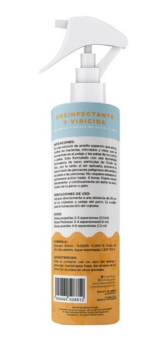 Imagen 2 de 7 de Desinfectante De Perros Sanitizante Patas/pelaje Clean Pawer