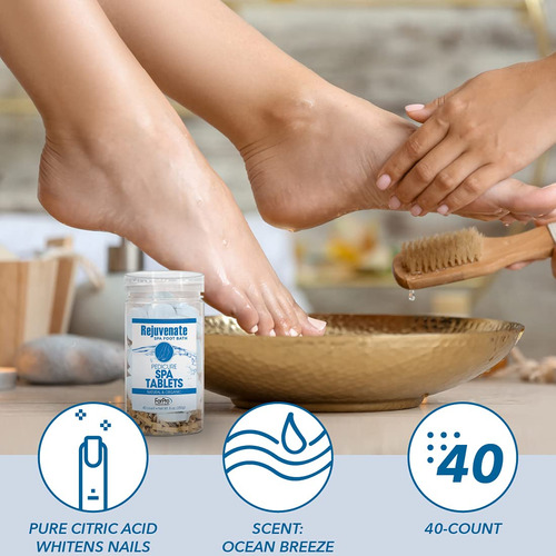 Tabletas De Baño De Pies Rejuvenate Spa Para Pedicura, Table