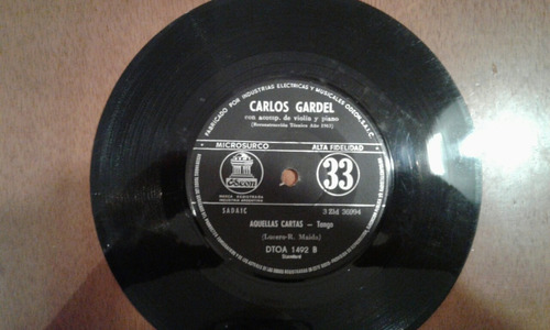 8046 Disco Vinilo Simple Carlos Gardel 