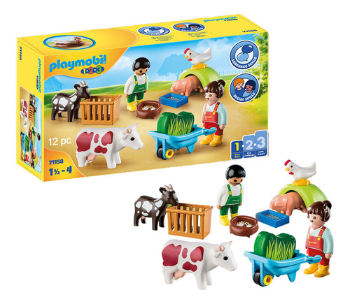 Playmobil 1.2.3 Diversión En La Granja - 71158