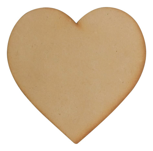 Corazón De 10cm Mdf Fibrofacil Espesor 3mm Pack X100 Souveni