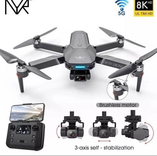 Drones Kf 101 3 Baterias, Camara 4k Con Gimbal 