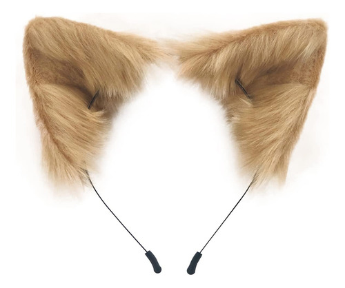 Qinruan Cat Fox Faux Fur Ears Diadema Lindo Halloween Fan...