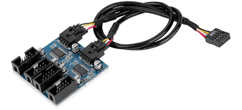 Ashata Cabezal Usb De 9 Pines, Placa Base Cabezal Usb De 9 P