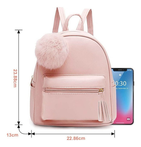 A Mini Mochila Para Mujer Bolso De Viaje Pu Cuero Casual