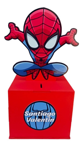 Centro De Mesa Alcancía, Mdf, Spiderman Paq. 12 Pzas