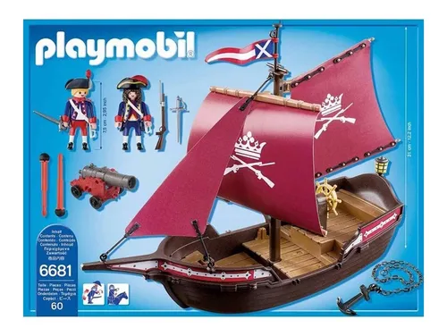 Playmobil 6681 Barco Pirata Patrulla De Soldados New Bigshop