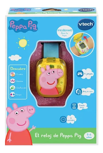 Reloj De Pepa Pig Vtech Malla Color Celeste 3-6 Años Febo