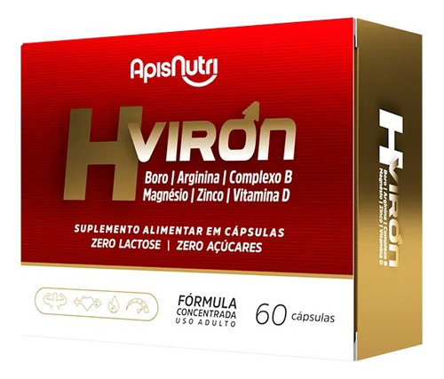 H-viron 430mg 60 Cápsulas Apisnutri Aumenta Libido