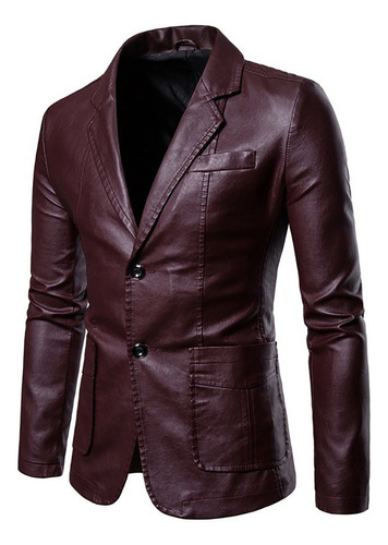 Nueva Chaqueta De Cuero De Primavera For Hombres De Otoño