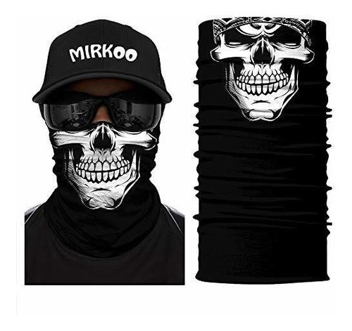 Balaclava, Mirkoo Tube Skull Half Face Mask Motocicleta Masc