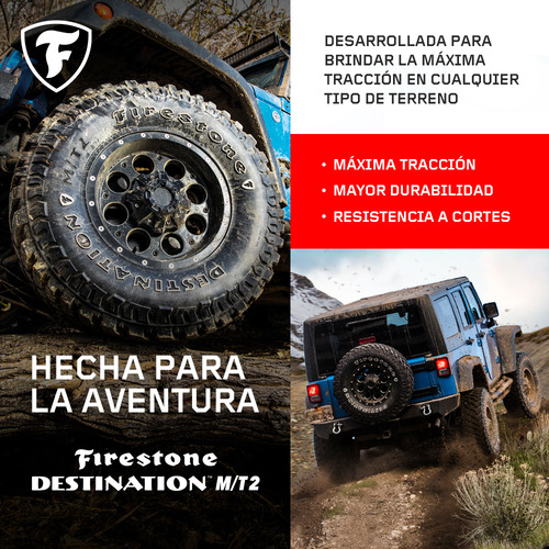 Kit 2 Lt265/70r17 121q Destination M/t2 Firestone Índice de carga 121