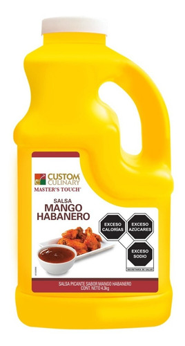 Salsa Mango Habanero 4.3kg Custom Culinary Zafran Alitas